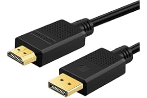 SHULIANCABLE Cavo Displayport a HDMI 4K, Adattatore DisplayPort a HDMI (maschino a maschino) per PC, Scheda Grafica, Laptop, Monitor, Proiettore, HDTV (1M)
