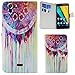 Produktbild Wiko Pulb 3G / 4G 5.0 - TRAUMFÄNGER KUNST-LEDER Schutz-Hülle (NICHT FÜR Wiko PULB FAB) Tasche Cover Case Bumper Etui Flip smartphone handy backcover thematys®