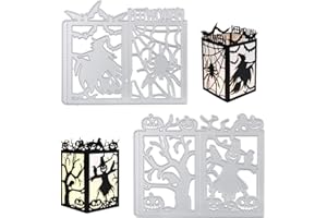 VINFUTUR 2pcs Troqueles Halloween Scrapbooking Cajas de Figura Halloween Troqueles Corte Metal Plantillas Troquelado Cutting Dies para Decoración Álbum Recorte Artesanía Papel DIY Manualidad