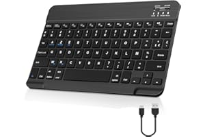 FOGARI Clavier sans Fil Bluetooth 12" - Mini Clavier AZERTY Français, Rechargeable USB-C, 12 Raccourcis Multimédias pour Mac, iPad, iPhone, Android, Windows,Fire OS, Noir