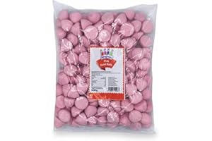 JYSTOCK LIMITED Kingsway Pink Paint Balls 900g - Bright Marshmallows with Sugar Coating, Strawberry & Vanilla Flavour, Retro American Sweets - Foam Strawberries for Candy Buffets, Weddings, Baby Showers & Parties