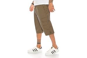 KENDINDZA COLLECTION Kendindza męskie spodenki bermudy 3/4 z gumowym ściągaczem