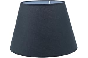 Sinta Lampenschirme 30cm/12 Inch Baumwolle Stoff Moderne Ersatz Lichtschirm Lampenschrim für E14/E27 Ersatzschirm Tischlampe Nachttischlampe Wandlampe,Schwarz
