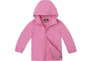 SMONTY Veste Imperméable pour Enfant Résistant au Vent Softshell à Capuche Veste Extérieure Respirante pour La Randonnée, Le Vélo et La Course à Pied