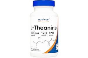 Nutricost L-Théanine 200mg, 120 Capsules, Double Puissance - Non-OGM, Sans Gluten