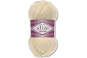 Frida's Wollhaus Alize Cotton Gold Laine d'été 100 g Coton Amigurumi 65 couleurs (01 | crème)