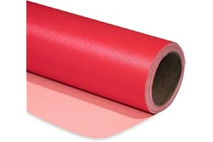 RUSPEPA Carta Da Regalo Opaca Rossa - Mini Rotolo - Tinta Unita Perlata - Carta Lucida Perfetta Per Matrimoni, Compleanni, Natale, Baby Shower - 43.2 cm X 10 m