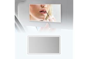 TYRZOL Car Mirror Sun Visor Mirror,Auto Sun Visor Car Vanity Mirror Stainless Portable Self-Adhesive Seatback Car Mirror for Sun Visor Universal Car Interior Cosmetic Mirror.