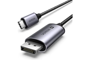 UGREEN Kabel USB C do DisplayPort 1.4 8K 60 Hz 30 Hz 4K 240 Hz 144 Hz HDR VRR Thunderbolt 4 3 DP1.4 Kabel kompatybilny z iPhone 15 MacBook Pro Air M1 M2 iPad Pro Air 5 Surface Pro 8 Galaxy S23 (2M)