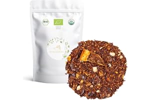 Rooibos Naranja y Chocolate a Granel - My Tea Moments - Cultivo Sostenible - Ingredientes Naturales: Cacao, Chocolate, Naranja. Antioxidante, Energizante, Mejora anímica. (200, Gramos)
