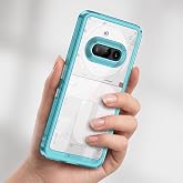 CaseOnn Nothing Phone (3a) Kılıf Kamera Korumalı Darbe Emici Şeffaf Arka Kapak Mavi