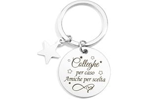 QONCV Idee Regalo Collega Donna Portachiavi Regalo per Collega Compleanno Regalo Amica Regalo Collega Maestra Regali per Pensione Regali Colleghe Natale Regali per Le Colleghe Personalizzato