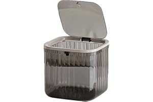 Jsleid Mini Abfalleimer, Auto Mülleimer, Mini desktop Mülleimer, Tischmülleimer, Zur Verwendung In Küchen, Räumen, Tischplatten, Badezimmern Und Autos (Schwarz)