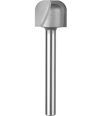 SpeTool 1/4 Inch Shank Point Cutting Roundover Router Bit – 1/2 Inch Diameter, 1/4 Inch Radius, 2 Flute Carbide Tipped For CNC & Woodworking