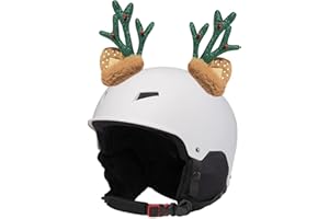 Golden Apple 1 Pair Christmas Ski Helmet Decor Antlers Deer Ears Sticker Plush Motocycle Bike Helmet Decoration
