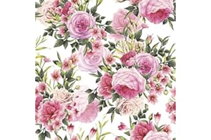 CRAFTY THINGS CraftyThings 4 x Paper Napkins - Rose Stems - Ideal for Decoupage/Napkin Art