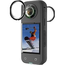 Cage De Protection Objectif Pour Insta360 X3 - Verre Trempé Double Face 5.8x4.8 Cm - Haute Transparence, étanche, Anti-rayures