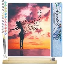Kit De Pintura Por Números Para Adultos - Flores De Bicicleta, Lienzo 40x50 Cm, Con Pinceles Y Pinturas