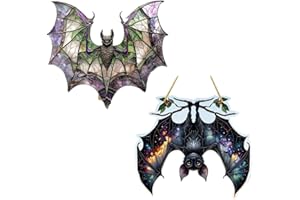 XFSRG Decoración de Murciélagos de Halloween Atrapasoles Colgante en Forma de Murciélago Adorno de Ventana Ideal para Fiesta de Halloween y Decoración del Hogar