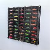 Pleksi Kapaklı 1/64 &Ouml;l&ccedil;ek 50Ara&ccedil; Hotwheels Matchbox metal ara&ccedil; Uyumlu Model Oyuncak Araba Rafı