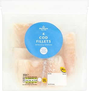 Morrisons Cod Fillets, 4 x 90g (Frozen)|200