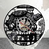 Hnsd Vinilo Colorido Reloj de Pared Steampunk Reloj de Tortuga Steampunk...