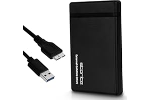 ‎STORITE Storite 1 TB externes Gaming-Laufwerk, 2,5-Zoll-Festplatte, tragbare Externe USB 3.0-Festplatte, Speicherung und Sicherung, Game Drive für PS4, PS3, PC-Spiele, Android (Schwarz)