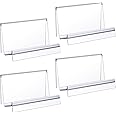 Qunclay 4 Pcs Purse Display Stand Clear Acrylic Wallet Display Stand Purse Holder Handbag Organizer for Bag Phone Cards Store