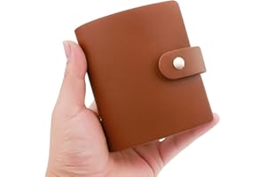 RUIBYTREE Mini álbum de fotos con 52 bolsillos para cámaras instantáneas Fujifilm Instax Mini 12/11/9/40/99/90/8/7 Evo y Polaroid Snap/Z2300/SocialMatic, compatible con fotos de 86x54 mm (1, Marrón)