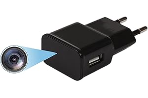 HALYFER Mini Camara Espia WiFi - Camara Camuflada Oculta en Cargador 1080p HD, con Microfono Espia WiFi, Grabacion a Distanci