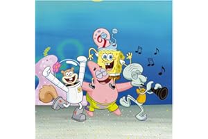 ‎BEENSMILE BeenSmile, Servietten, Servieten Geburtstag Kinder für Geburtstagsdeko, Tischdeko Geburtstag, Partyartikel, Partys, Feiern und Kindergeburtstage, 20 Sztuk, 33x33 Zm (SpongeBob)