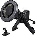 ESR Car Mount Designed for MagSafe, (HaloLock) Stronger Magnets, Magsafe Car Phone Holder, Air Vent Mount for iPhone 16/15/14/13/12 Seires, Car Accessories, Charging Not Supported, Metallic Grey