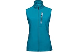 33,000ft Gilet da Donna per l'outdoor, Giacca Softshell Senza Maniche, Gilet da Corsa Leggero, Antivento, Impermeabile e Traspirante, Gilet Sportivo Casual