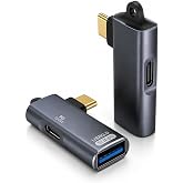 Coverzone Type-C OTG 2-in-1 Adapt&ouml;r PD 100W Hızlı Şarj USB 3.0 5Gbps Type-C ve USB-A Bağlantı Mobil Tablet Notebook i&ccedil;in | ZR