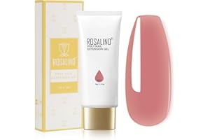 ROSALIND Gel Uñas, 70ml Rosa Desnuda Poly Nail Gel para Uñas, UV/LED Nail Extensión Acrigel para Principiantes, Profesionales y Salón Manicura
