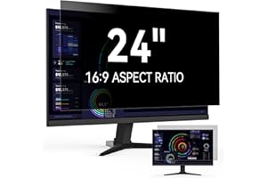 PROTESCREEN Monitor Filtro Privacy Schermo 24 Pollici 16:9, Rimovibile Pellicola Anti Luce Blu Antiriflesso de Protezione Screen Privacy Filter Compatibile con HP/dell/Acer/Lenovo/Thinkpad/Samsung/ASUS/Sony