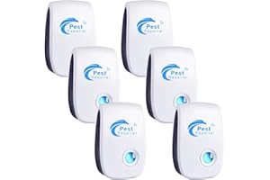 PUTAII Repelente Ultrasónico de Plagas, 6 Pack Electrónico Repelente Mosquitos Insectos Control de Plagas,Repelente Ultrasónico Ratas para Moscas, Mosquitos, Ratones,Cucarachas, Arañas, Hormigas,Insectos
