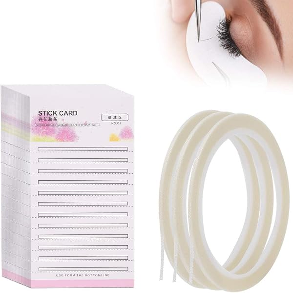NICENEEDED Wimpernband – 20 Blätter, Doppelseitig Klebend, 40x20 Mm, Für Wimpernverlängerungen, Fächerbildung & Aufbewahrung