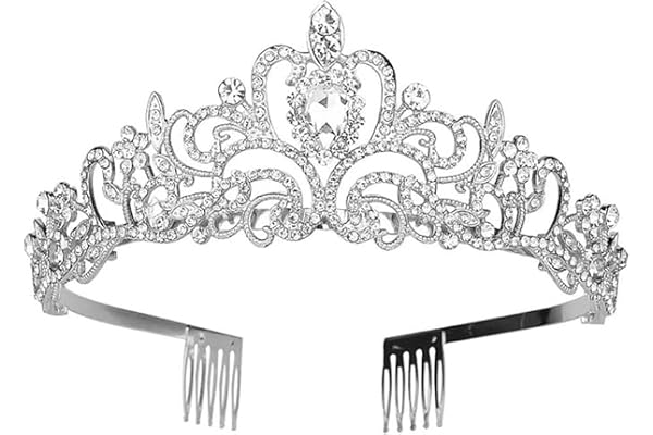 Diadème de mariage avec strass et peigne pour mariage, bal de fin d'année, fête d'anniversaire