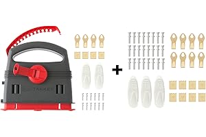 Takker® Easy One-Step Hardwall Picture Frame Hanging Tool Kit - No Tools/Nails Required – As Seen On Dragon’s Den - Hang On Brick, Tiles, Plaster, Wood, Up to 10kg Pictures Decor Utensils Tools