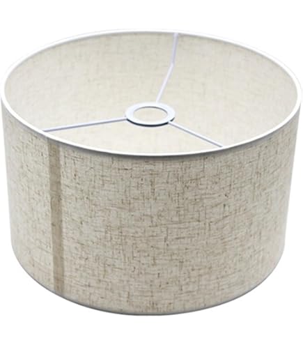 Paralume Artigianale In Cotone | Cilindro Blu Per Lampade Da Tavolo O Sospese - 30x20 Cm - Foto 5