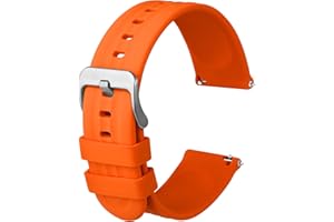 Anbeer Cinturini per Orologi in Silicone 18mm 20mm 22mm 21mm 19mm, Cinturini di Ricambio a Sgancio Rapido per Uomo Donna, Extra Lungo