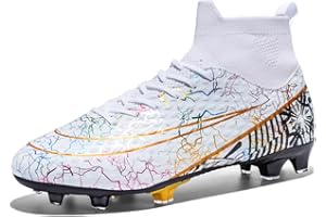 VTASQ Fußballschuhe Herren High Top Spike Kunstrasen Fussballschuhe Kinder Jungen Stollen Cleats Professionelle Athletics Trainingsschuhe Outdoor Sport Fußball Stiefel