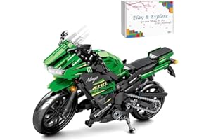 JOMIOD Technik Motorrad für Kawasaki Ninja 400, 862 Klemmbausteine Technik Rennen Motorrad Bausteine, Technik Supermotorrad MOC Motorbike Für Jugendliche Sammler Erwachsene, Kompatibel mit Großen Marken