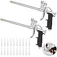 Yimomoyi 2 Foam Gun, Expanding Foam Gun with 20 Nozzles, Expanding Foam Spray Gun Professional Foaming Gun Insulating Applicator Heavy Duty Foam Spray Application Gun for Caulking, Filling, Sealing