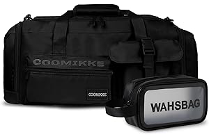 PAQUESTA Sporttasche & Reisetasche für Damen und Herren mit Schuhfach & Nassfach Gym Bag Schwimmtasche Weekender Duffel Bag Handgepäck Tasche Travel Bag 37L (Black)