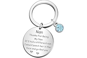 QMVMV Nan Gifts Nan Birthday Christmas Mothers Day Gift Keyring Personalized Present Keychain for Woman