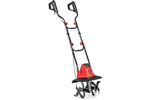TANGZON Electric Tiller, Powerful 1200/750W Soil Cultivator Rotovator with 36/32cm Cultivating Width, 22cm Working Depth & Folding Handle, Garden Shredder for Ground Preparation (750W, 32cm Width)