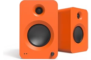 Kanto REN 200W Powered Speaker System with HDMI ARC Input for TV & Home Theater | USB-C and Bluetooth 5.3 | High/Low Pass Filter | Pair | Matte Orange