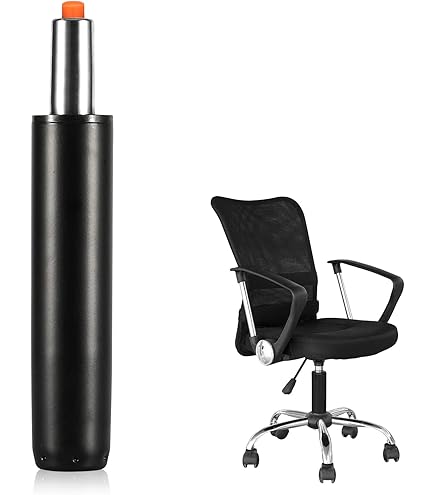 Mastery Mart Gasveer voor kantoorstoelen, lengte 272mm - 388mm Gasveer, gasdemper, belastbaar tot 450 kg, kantoorstoel onderdelen, TÜV, Klasse 4, universele pasvorm (Zwart, niet voor 1KEA